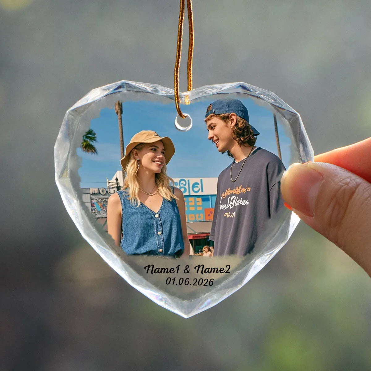 Melody Memory Heart Photo Ornament