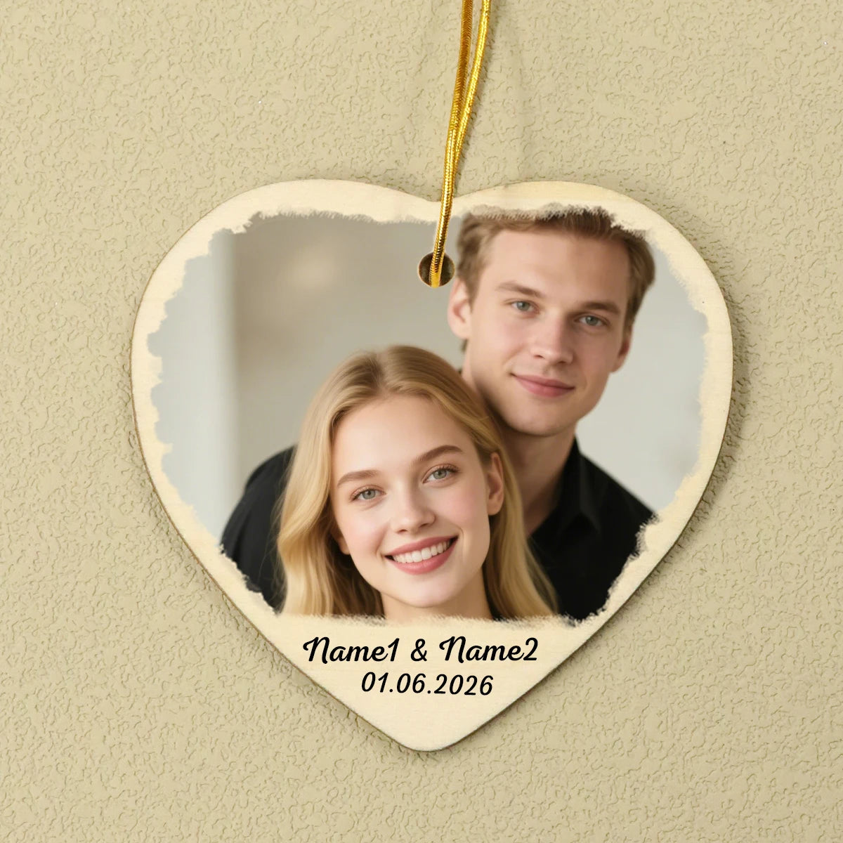 Melody Memory Heart Photo Ornament