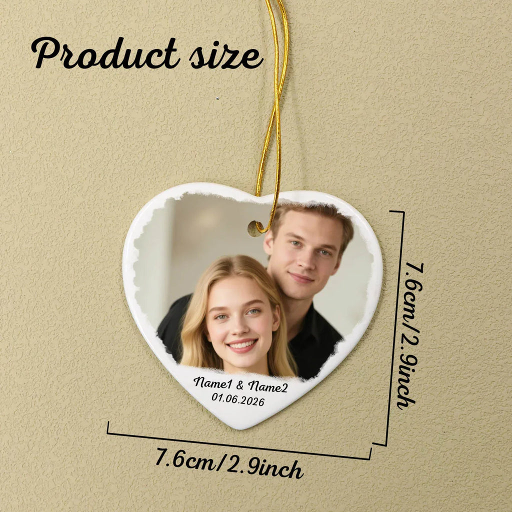 Melody Memory Heart Photo Ornament