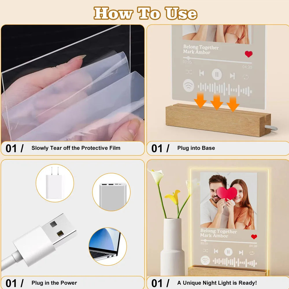 Melody Memory Custom Song Acrylic Plaque