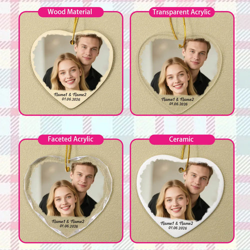 Melody Memory Heart Photo Ornament