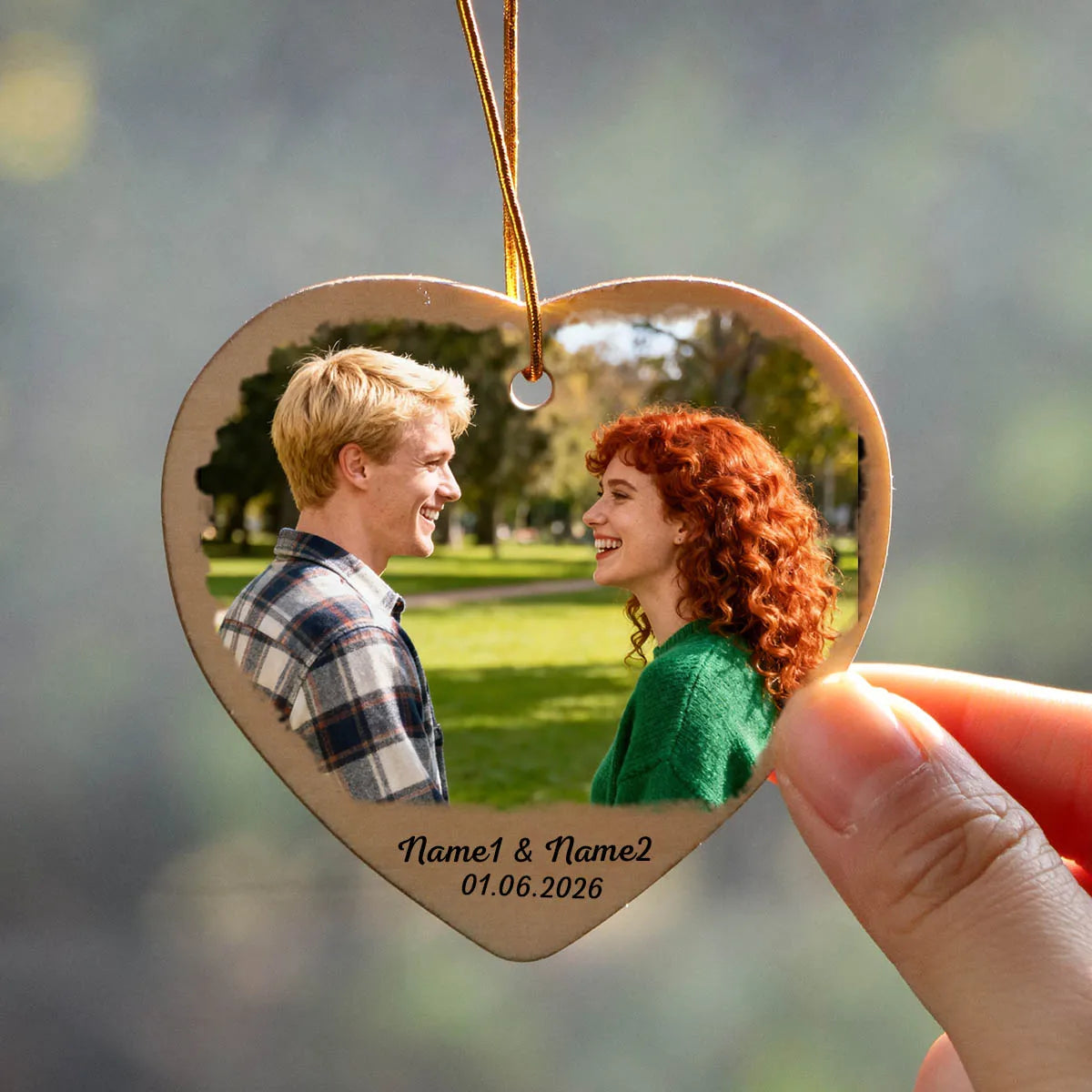 Melody Memory Heart Photo Ornament