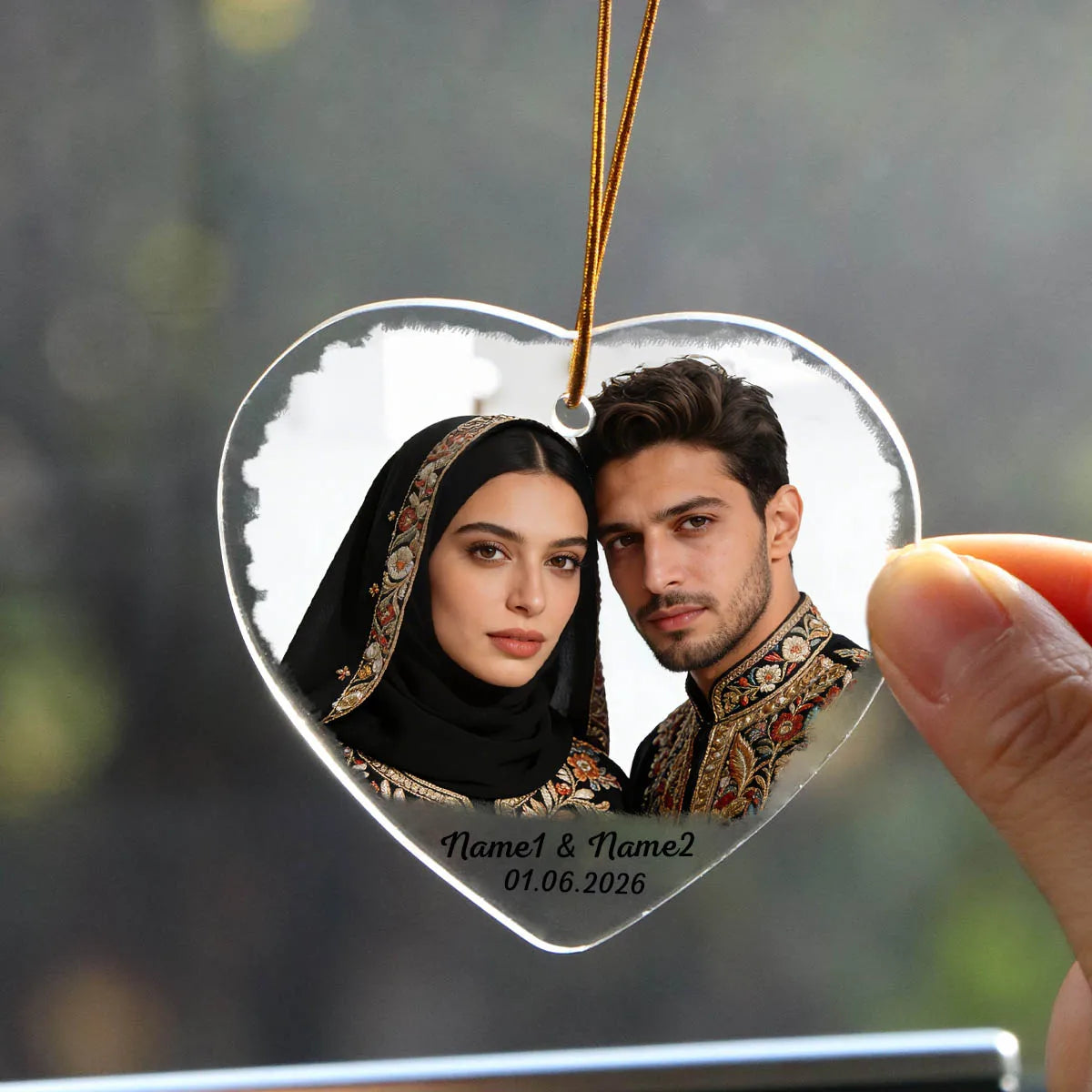 Melody Memory Heart Photo Ornament