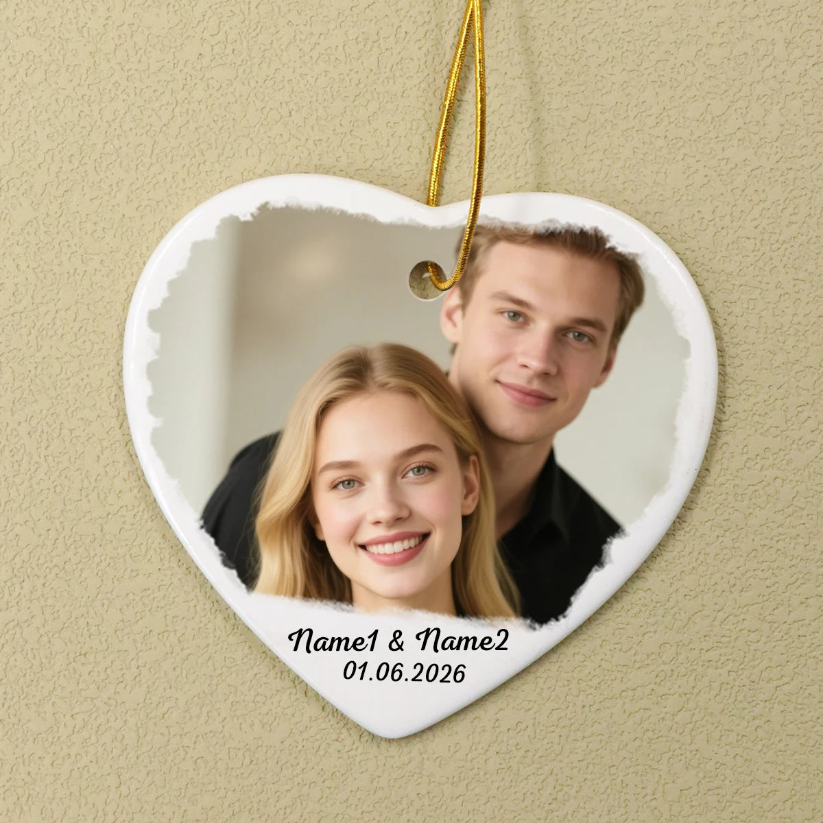 Melody Memory Heart Photo Ornament